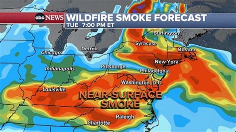 abc news live fire in canada smoke new york